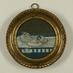 Porträt von Maria Salome Langmesser auf dem Totenbett 