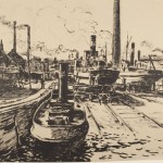 P.Kayser (Zeichneri/in), Wichhorsts Werft, Kleiner Grasbrook, Zeichnung